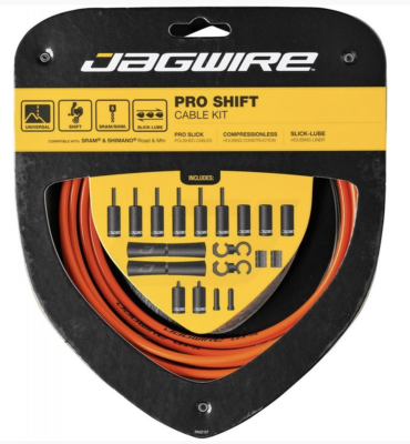 Набор рубашек и тросиков переключения Jagwire Pro Shift Kit 2X Orange (PCK506) фото в интернет-магазине FrontFlip.Ru