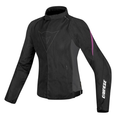 DAINESE LAGUNA SECA D1 LADY D-DRY JKT - BLACK/FUCHSIA куртка жен фото в интернет-магазине FrontFlip.Ru
