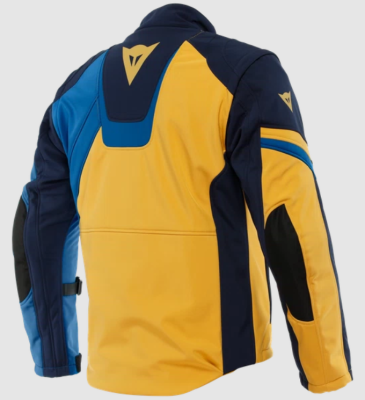 Куртка текстильная Dainese RANCH TEX JACKET Mineral-Yellow/Black-Iris/Light-Blue фото в интернет-магазине FrontFlip.Ru