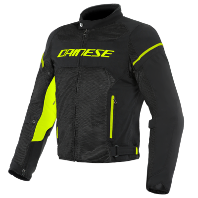 Куртка текстильная Dainese AIR FRAME D1 TEX JACKET Black/Black/Yellow-Fluo фото в интернет-магазине FrontFlip.Ru