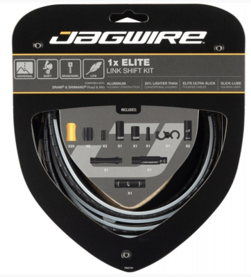 Набор рубашек и тросиков переключения Jagwire Elite Link Shift Kit 2X Black (RCK620) фото в интернет-магазине FrontFlip.Ru
