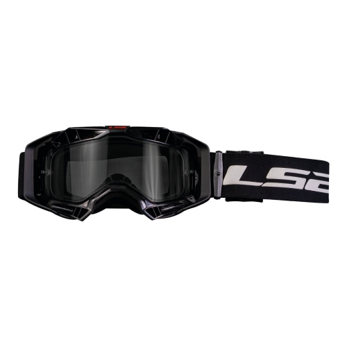 LS2 Очки кросс AURA Goggle с прозрачной линзой черные фото в интернет-магазине FrontFlip.Ru