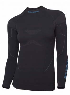 BRUBECK Футболка женская дл.рукав Thermo Nilit Heat черный фото в интернет-магазине FrontFlip.Ru