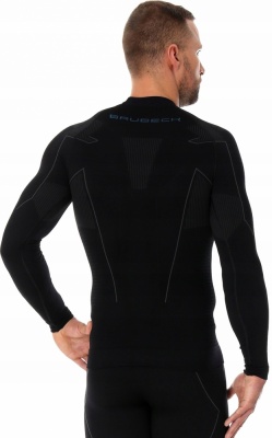 BRUBECK Футболка мужская дл. рукав Thermo Nilit Heat черный фото в интернет-магазине FrontFlip.Ru