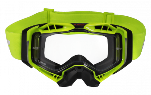LS2 Очки кросс AURA Goggle с прозрачной линзой черно-желтые фото в интернет-магазине FrontFlip.Ru
