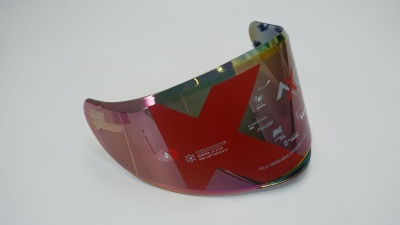 Визор тонированный зеркальный для AXOR STREET, цвет иридиум красный фото в интернет-магазине FrontFlip.Ru