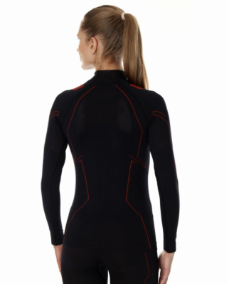 BRUBECK Охлаждающая мотофутболка женская Cooler Bikers черный-красный фото в интернет-магазине FrontFlip.Ru