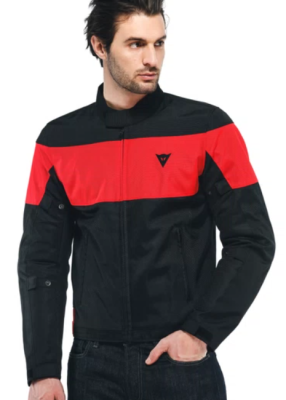 Куртка текстильная Dainese ELETTRICA AIR TEX JACKET Black/Black/Lava-Red фото в интернет-магазине FrontFlip.Ru