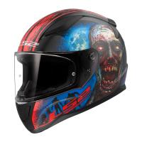 LS2 Мотошлем FF353 RAPID II ZOMBIE черно-красный