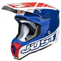 Шлем кроссовый JUST1 J22 F DYNAMO , красный/белый/синий матовый
