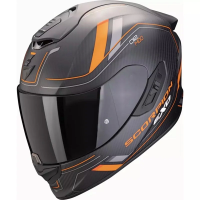 [SCORPION EXO] Мотошлем EXO-1400 EVO II CARBON AIR MIRAGE, цвет Карбон Матовый/Оранжевый
