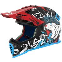 LS2 Мотошлем детский MX437 FAST II MINI STARMAW черный