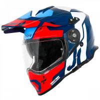 Шлем мотард JUST1 J34 Tour, красный/синий