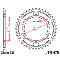 Звезда задняя (ведомая),(сталь) JT 479.41