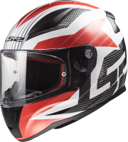 LS2 Мотошлем FF353 RAPID GRID бело-красный