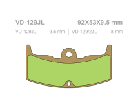 VESRAH Тормозные колодки  VD-129/2JL