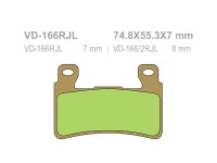 VESRAH Тормозные колодки  VD-166RJL  (245)