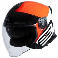 Шлем открытый со стеклом ORIGINE PALIO SCOUT, черный/Hi-Vis красный глянцевый