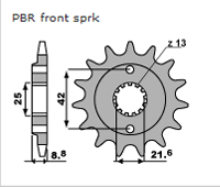 PBR Звезда передняя    525-14