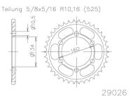 ESJOT Звезда ведущая 50-29026 16 (moto parts)