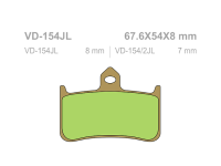 VESRAH Тормозные колодки  VD-154JL  (203)