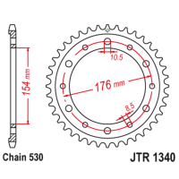 Звезда задняя (ведомая),(сталь) JT 1340.44