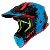 Шлем кроссовый JUST1 J38 Mask, синий/красный/черный