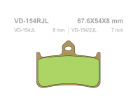 VESRAH Тормозные колодки  VD-154RJL  (203)
