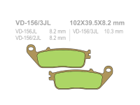 VESRAH Тормозные колодки  VD-156/3JL  (281)