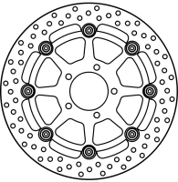 GOLDfren Диск тормозной передний (moto parts) 604-004F