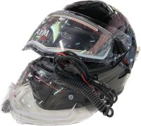 Снегоходный шлем с электроподогревом визора AiM JK906 Black Glossy