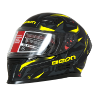 Шлем Beon B-503 matt black/yellow