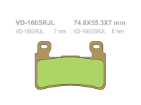 VESRAH Тормозные колодки  VD-166SRJL  (245)