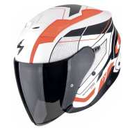 [SCORPION EXO] Мотошлем EXO-Z1 VUE, цвет Белый Матовый/Черный/Красный