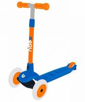 Самокат 3-х колесный RIDEX Hero, 120/80 мм, синий/оранжевый
