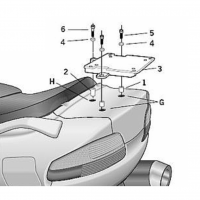 Крепление кофра SHAD Suzuki BURGMAN 650 - 02/14, задний