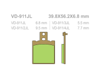 VESRAH Тормозные колодки  VD-911JL  (282)