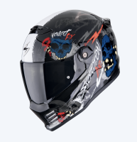 [SCORPION EXO] Мотошлем COVERT-FX SKULLZ, цвет Черный/Синий/Красный