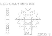 ESJOT Звезда ведущая 50-32035 15S (moto parts)