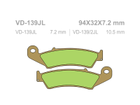 VESRAH Тормозные колодки  VD-139/2JL  (217)