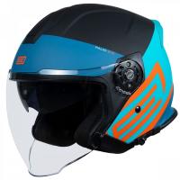 Шлем открытый со стеклом ORIGINE PALIO SCOUT, синий/черный матовый