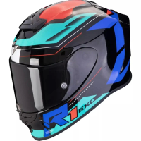 [SCORPION EXO] Мотошлем EXO-R1 EVO AIR BLAZE, цвет Черный/Синий/Красный