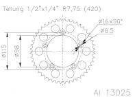 ESJOT Звезда ведомая 51-13025 50 (moto parts)