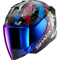 Шлем Shark SKWAL i3 JET HELLCAT Black/Chrome/Blue