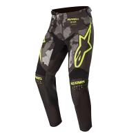 ALPINESTARS Мотобрюки кроссовые детские YOUTH RACER TACTICAL PANTS черно-серо-камуфляжно-желтый, 1154