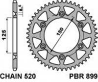 PBR Звезда задняя    899-52   (алюм)