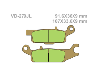 VESRAH Тормозные колодки  VD-279/2JL
