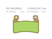 VESRAH Тормозные колодки  VD-166/2SRJL  (245)