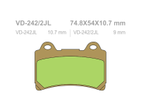 VESRAH Тормозные колодки  VD-242/2JL  (228)