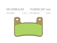 VESRAH Тормозные колодки  VD-355RJLXX  (289)